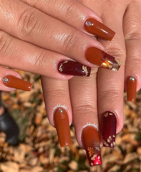 fall acrylic nails